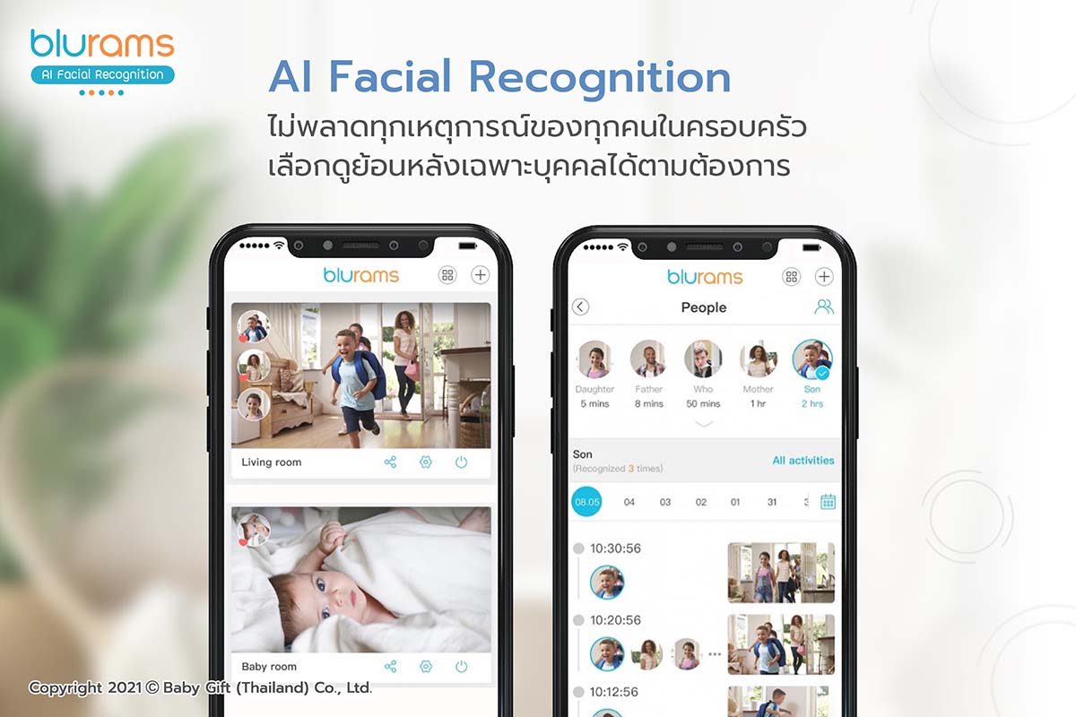 กล้องเบบี้มอนิเตอร์ จดจำใบหน้า